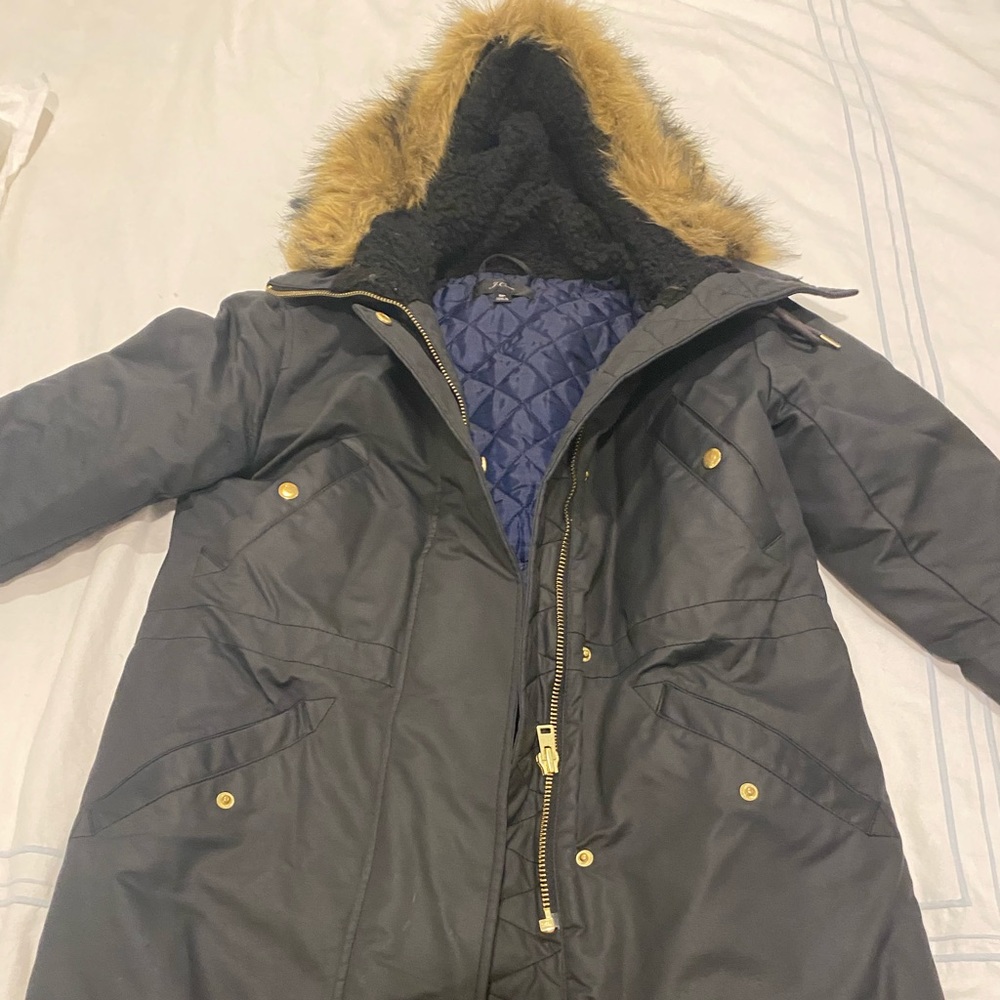 Black J.Crew Parka Size Small - LIKE NEW!!
